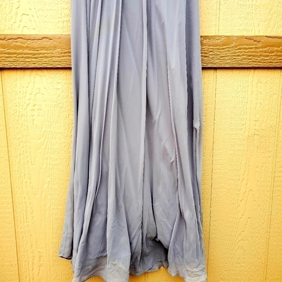 After Six Strapless Bridesmaid Ruched Sweetheart Chiffon Maxi Dress. - Picture 4 of 6